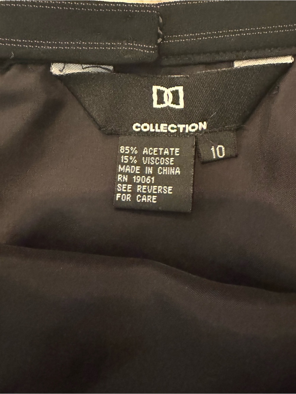 Doncaster Collection Classic Black Pinstripe Midi Skirt Flared Hem, 10 - Picture 5 of 5